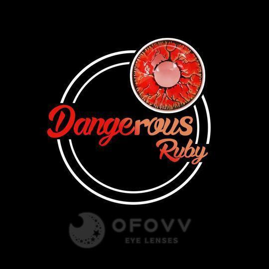 Ofovv Eye Circle Lens Dangerous Ruby Naruto Colored Contact Lenses V6019£¨1 YEAR£©
