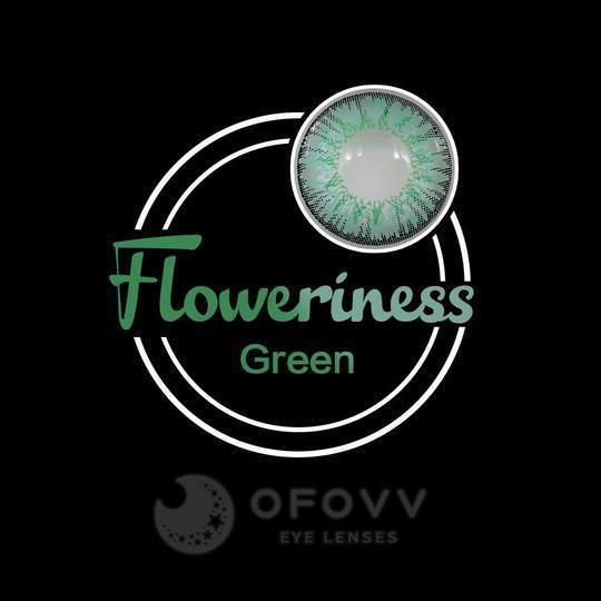 Ofovv Eye Circle Lens Floweriness Green Colored Contact Lenses V6051£¨1 YEAR£©