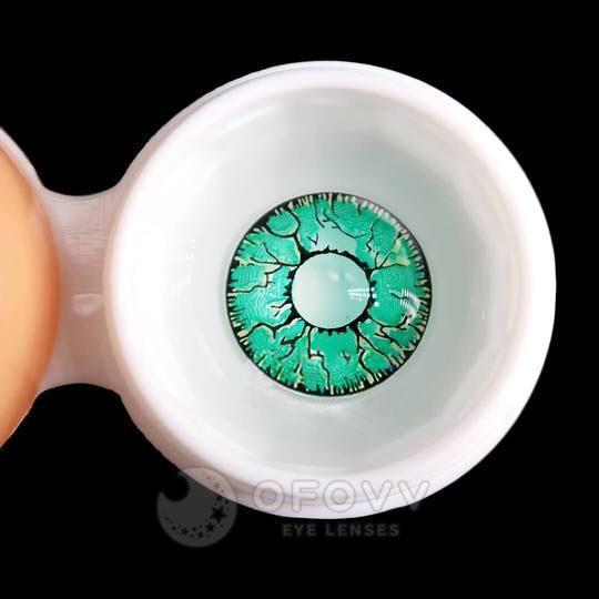Ofovv Eye Circle Lens Fissure Green Colored Contact Lenses V6054£¨1 YEAR£©