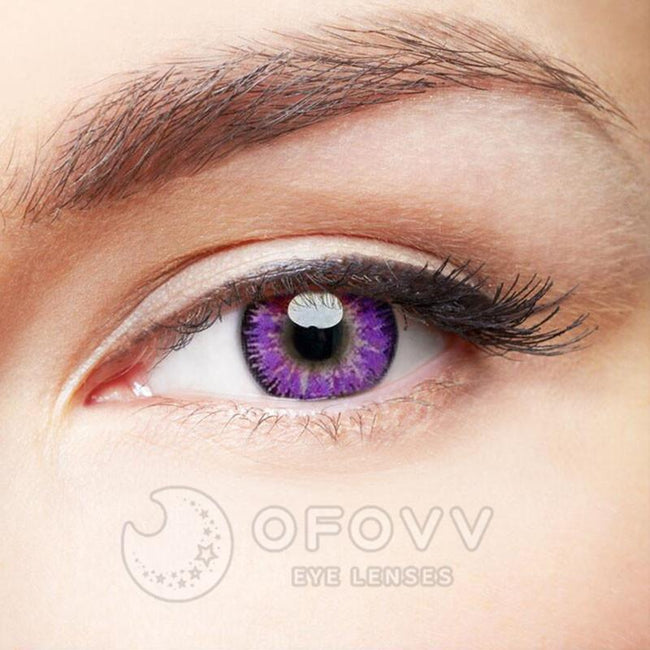 Ofovv Eye Circle Lens Mystery Purple Colored Contact Lenses V6096£¨1 YEAR£©