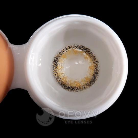 Ofovv Eye Circle Lens Radial Brown Colored Contact Lenses V6147£¨1 YEAR£©