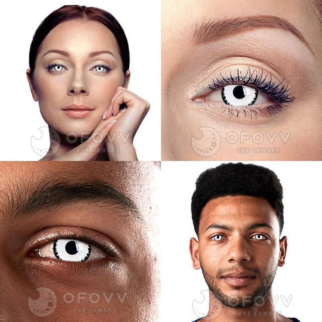 Ofovv Eye Circle Lens White Zombie Special Effect Colored Contact Lenses V6229£¨1 YEAR£©