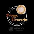 Ofovv Eye Circle Lens Fireworks Brown Colored Contact Lenses V6166£¨1 YEAR£©