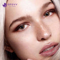 Ofovv Eye Circle Lens Fireworks Brown Colored Contact Lenses V6166£¨1 YEAR£©