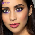 Ofovv Eye Circle Lens Donut Purple Colored Contact Lenses V6203£¨1 YEAR£©